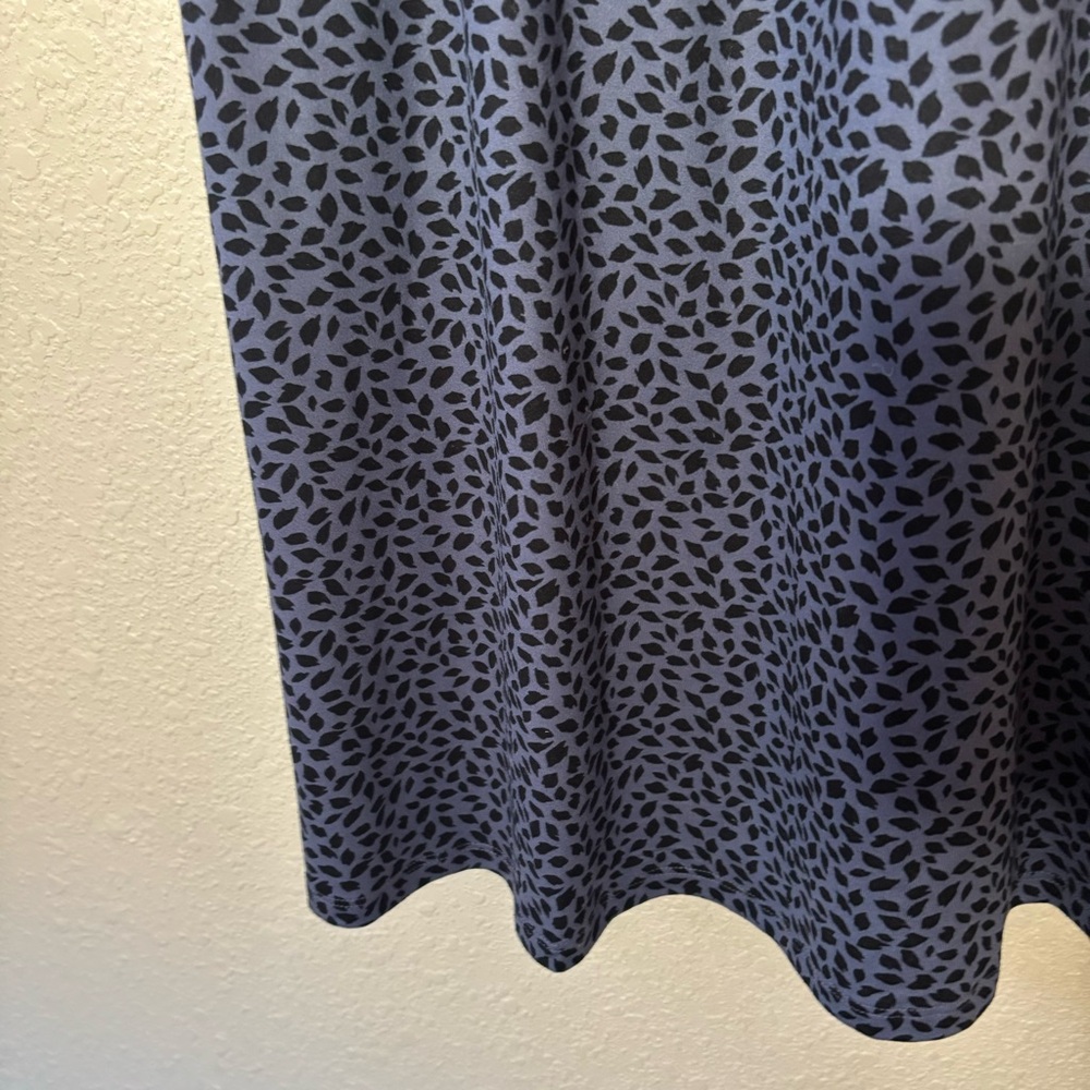 Eddie Bauer Blue & Black Spotted Leopard Print Athletic Dress Small - Picture 3 of 9